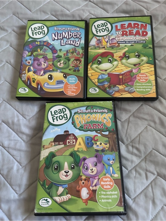 Leapfrog Other - LeapFrog Kids Learning DVD Set -of 3 DVD ; Phonics & Reading & numbers